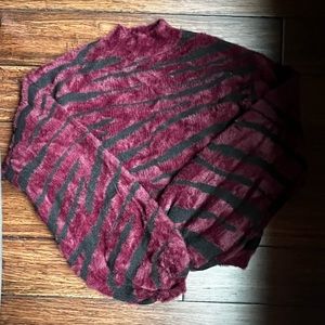 Furry and warm Zebra print sweater